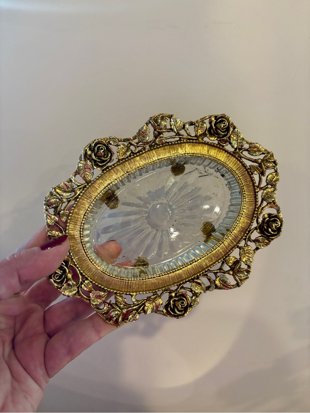 Vintage Matson Ormolu Vanity Dish - Picture 2 of 3